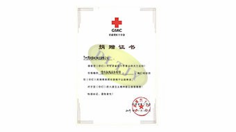 甘肃省红十字会捐赠证书